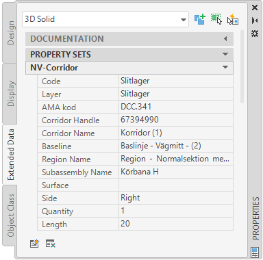 21 AUG Naviate for Civil 3D blog - AMA coding - 8 property sets corresponding value