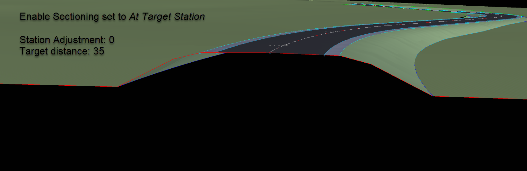 21 SEP 14 Navisworks Views for Civil 3D 8 enable sectioning set to at camera station adjustment 0