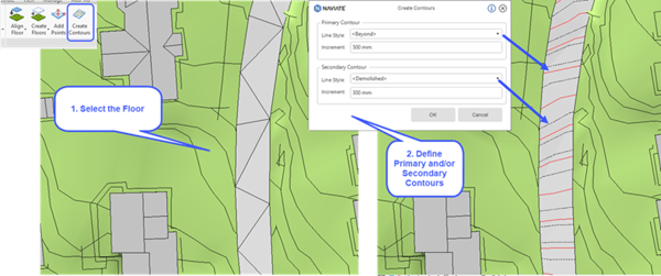 20 AUG Naviate site Landscaping - Create contours on floors