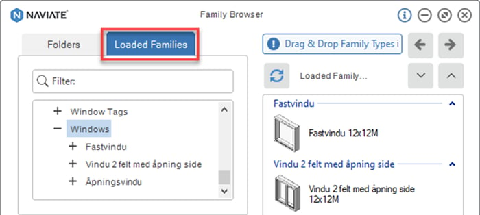 20 Q3 AEC SEP 2 Naviate for Revit blog Cloud Browser Family Browser menu