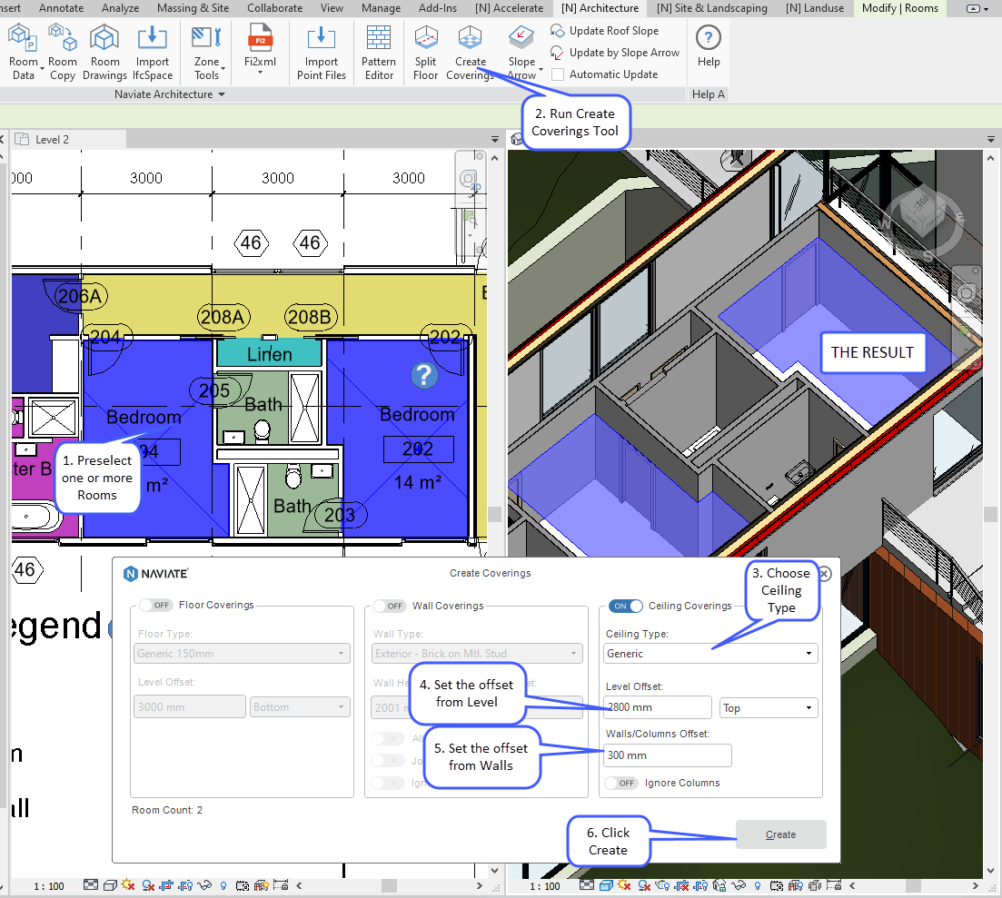 21 OCT Create Coverings with Naviate Architecture for Revit ceiling coverings
