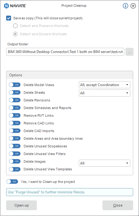 Keep your BIM model healthy with Project Cleanup