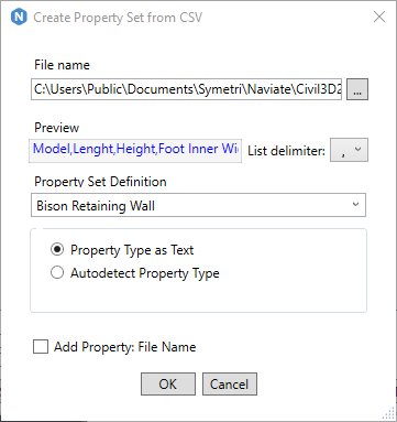 22 Q1 JAN 18 SYMTECH Naviate How to use property set and match properties to solids for retaining wall in Naviate Civil 3D - create property sets