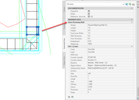 22 Q1 JAN 18 SYMTECH Naviate How to use property set and match properties to solids for retaining wall in Naviate Civil 3D - property set applied to solids