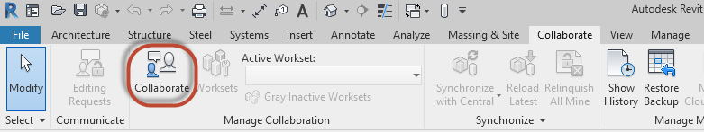 Work together in a project with worksharing - one central file controlling the whole project